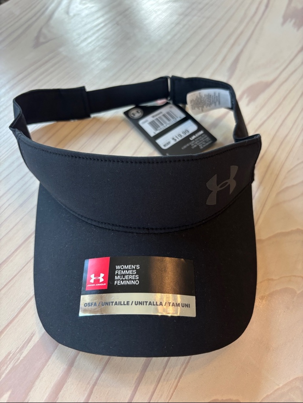Under Armour Women's Black Performance Visor with Reflective Logo